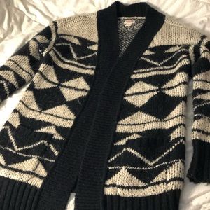 Black & White winter cardigan
